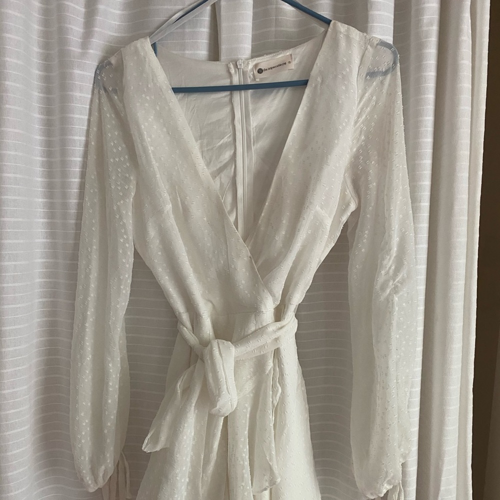 Ruffle White Dress